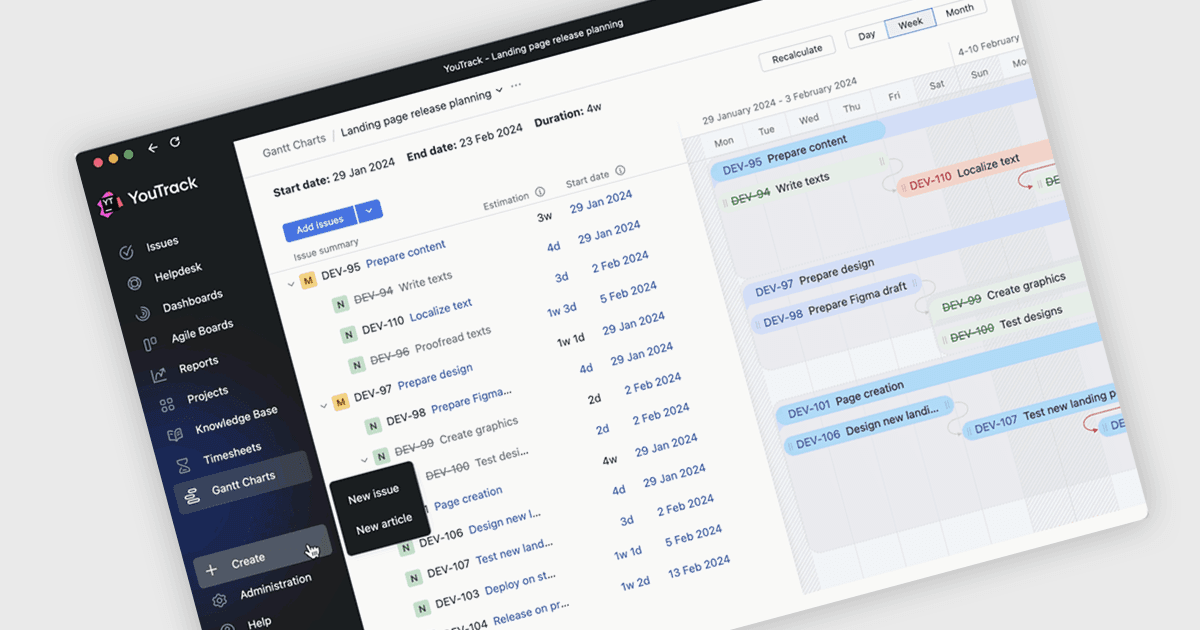 Easily Navigate YouTrack Issues and Agile Boards