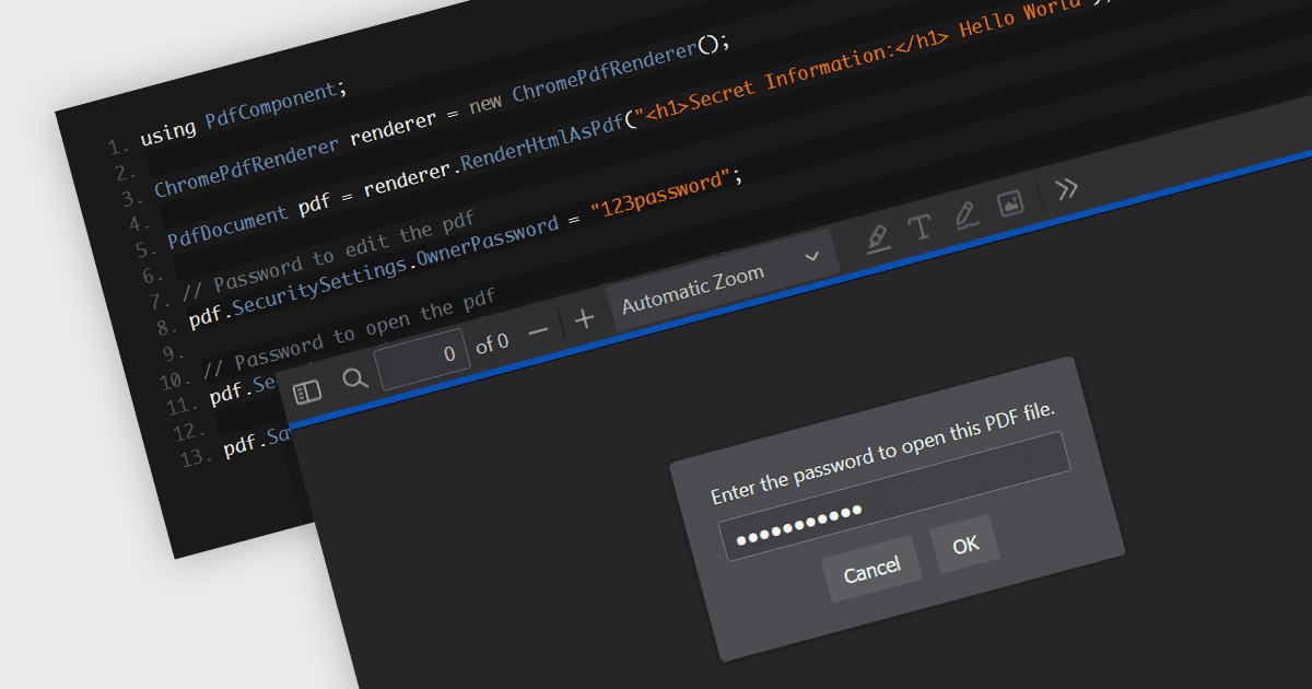 Protect PDFs with a Password in Your WPF App