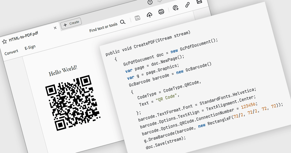 Embed 2D Barcodes Directly in PDFs