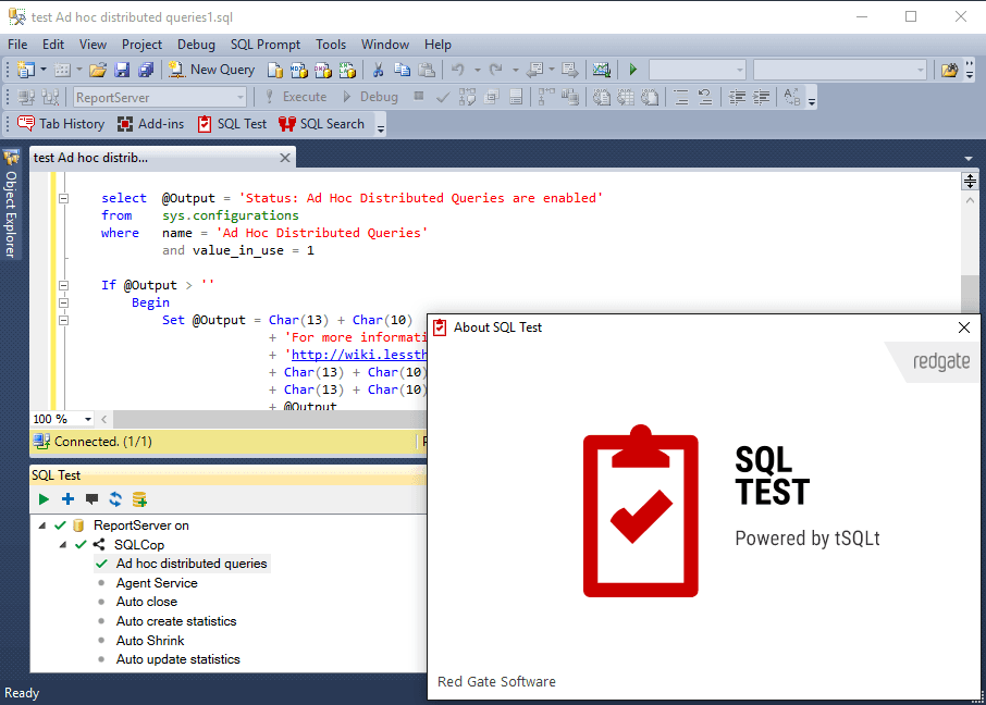 SQL Test v1.5 released