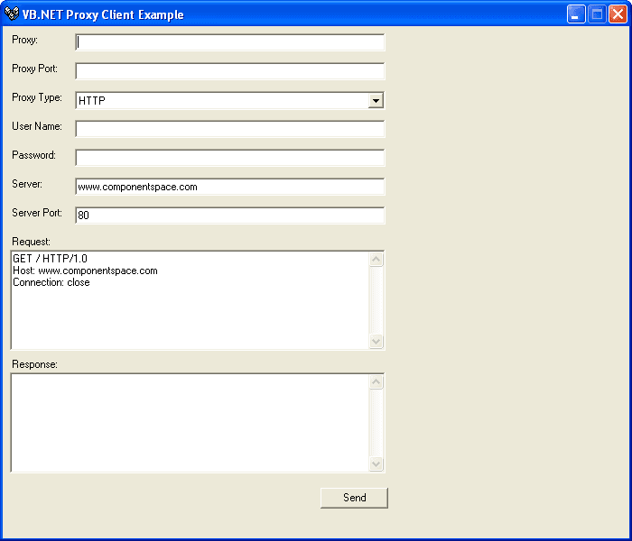 Send messages via a proxy server.