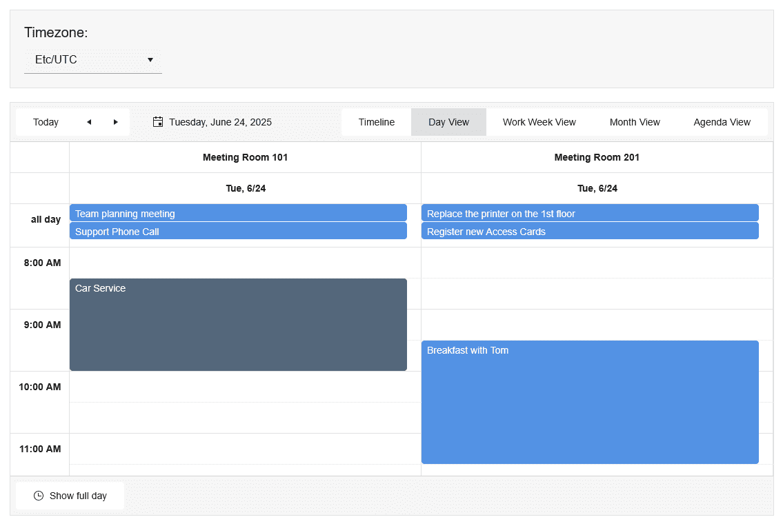 Kendo UI Vue Scheduler product image Kendo UI Vue Scheduler product image