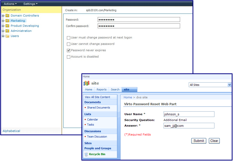SharePoint Password Reset released