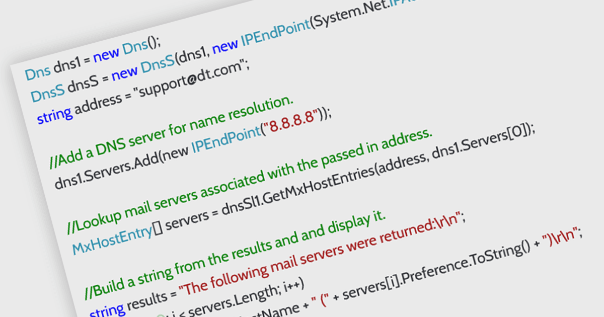 Resolve Domains Directly in .NET Apps