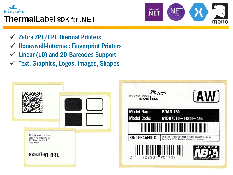 imagem do produto Neodynamic ThermalLabel SDK for .NET