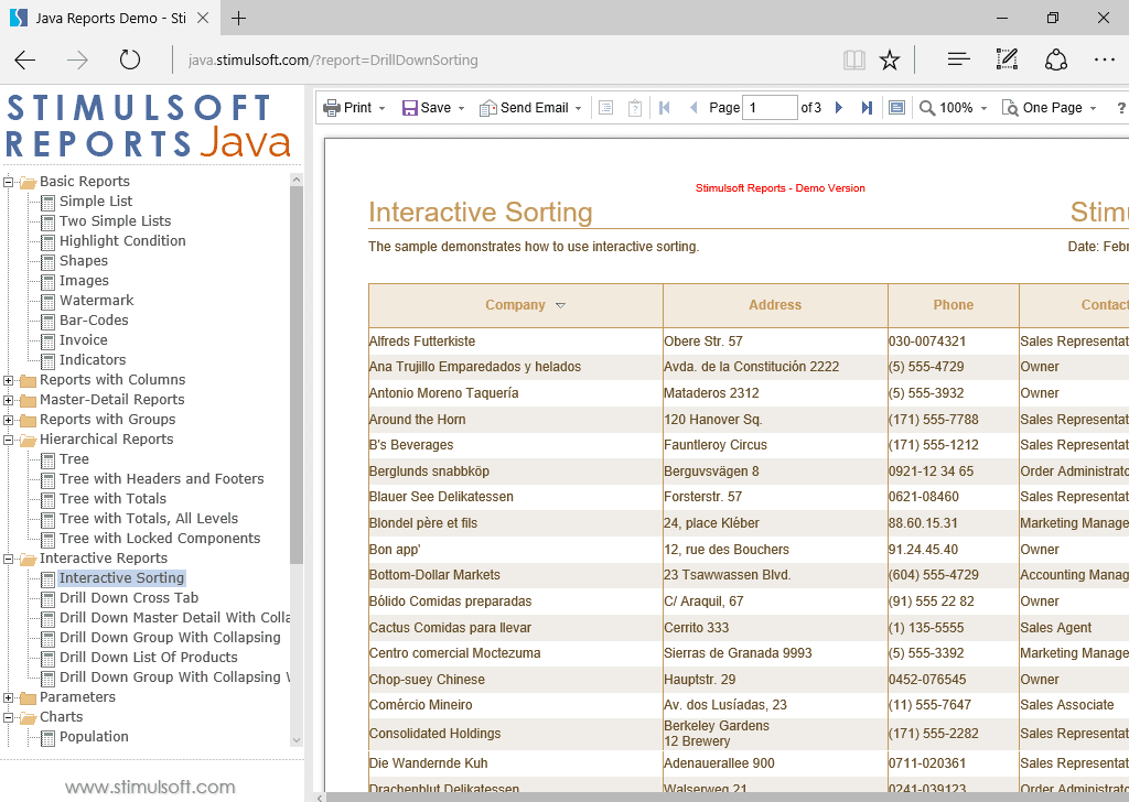 Add reports to your Java desktop and Web applications.