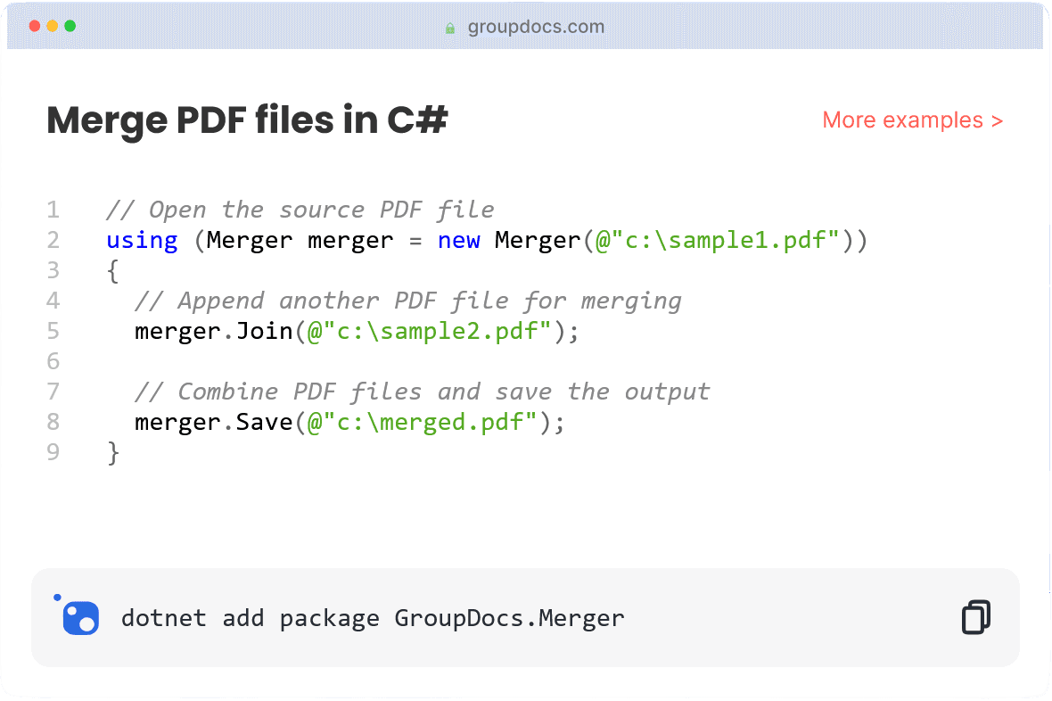 GroupDocs.Merger