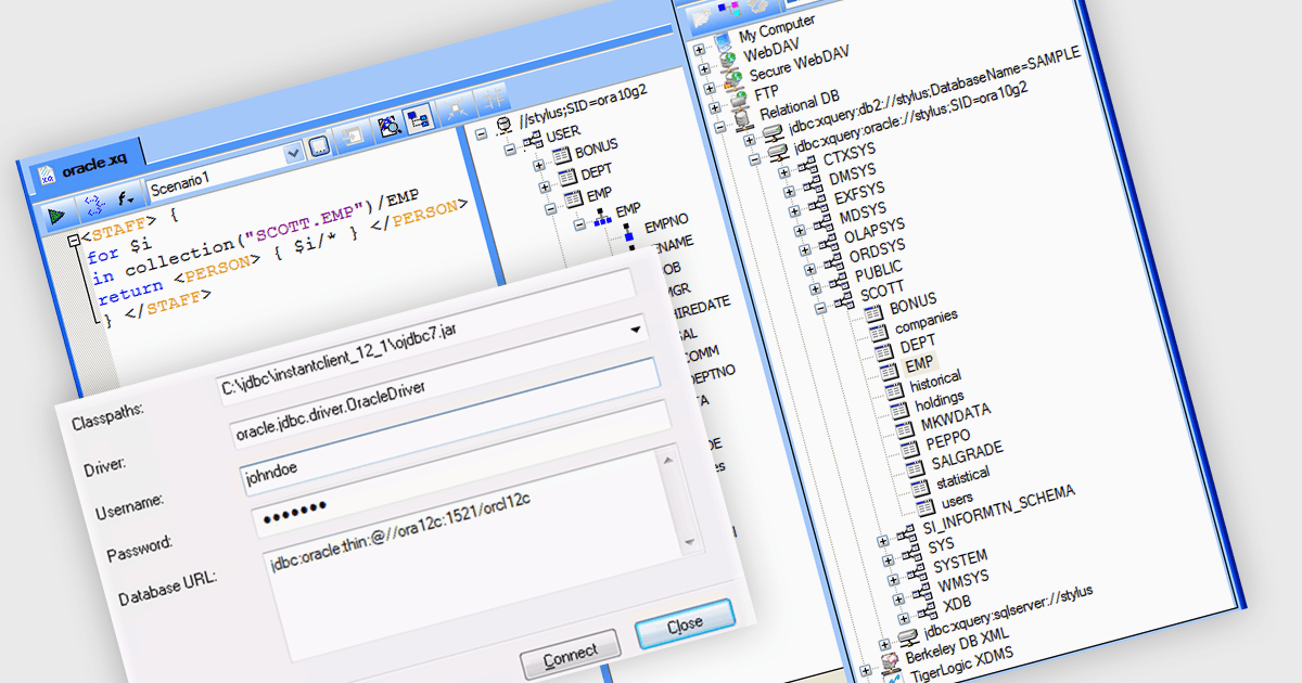 Connect Directly to Oracle XML Data