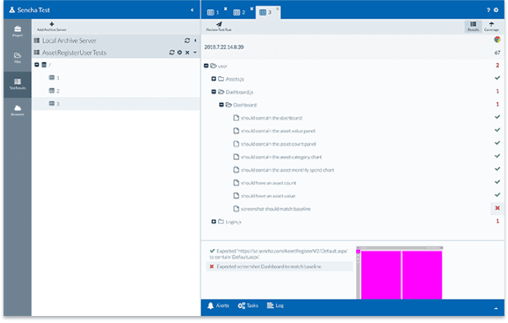 Test Archiver enables you to track historical testing trends in your projects as well as compare results between runs.
