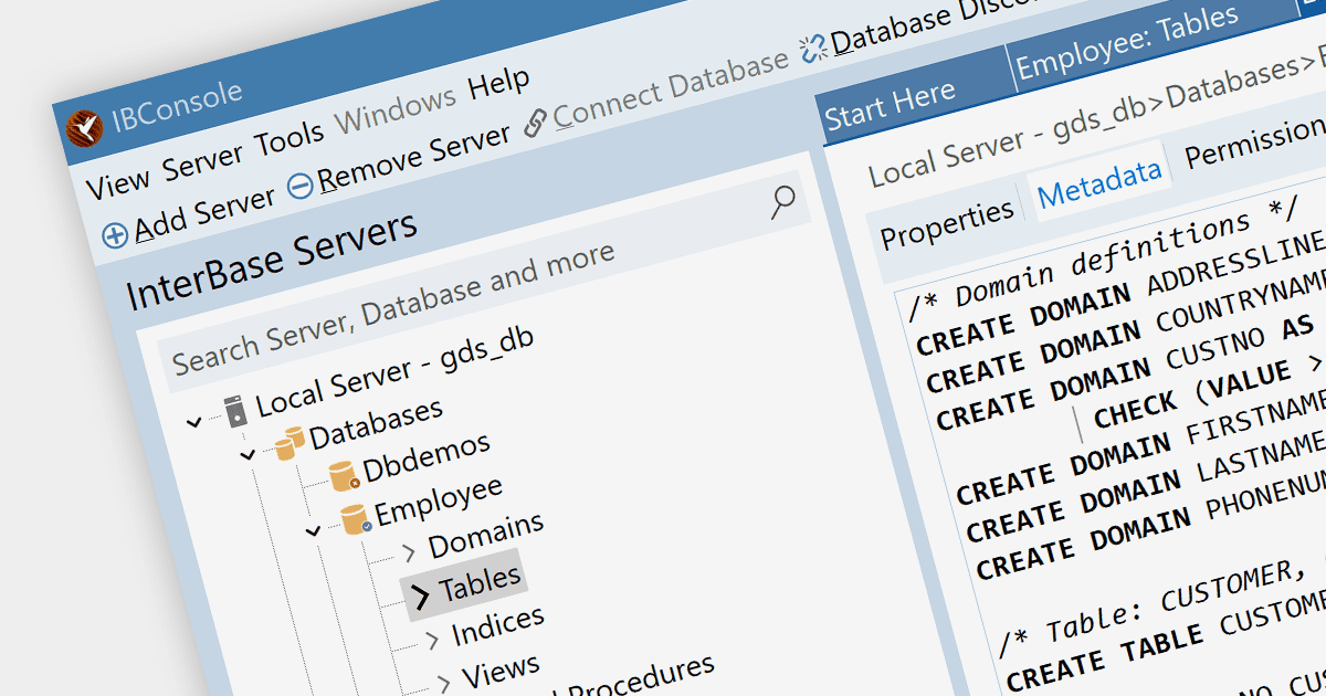 Manage your Database in High Definition