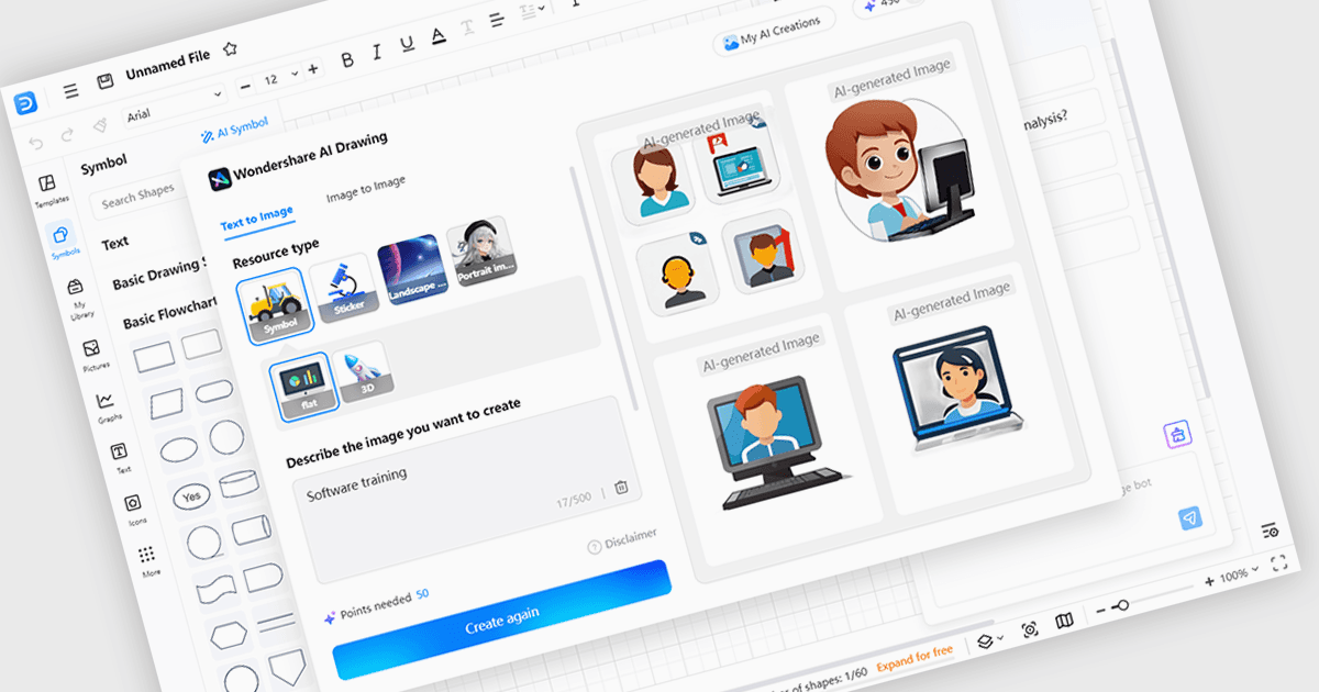 Use AI to Generate Diagram Symbols and Stickers
