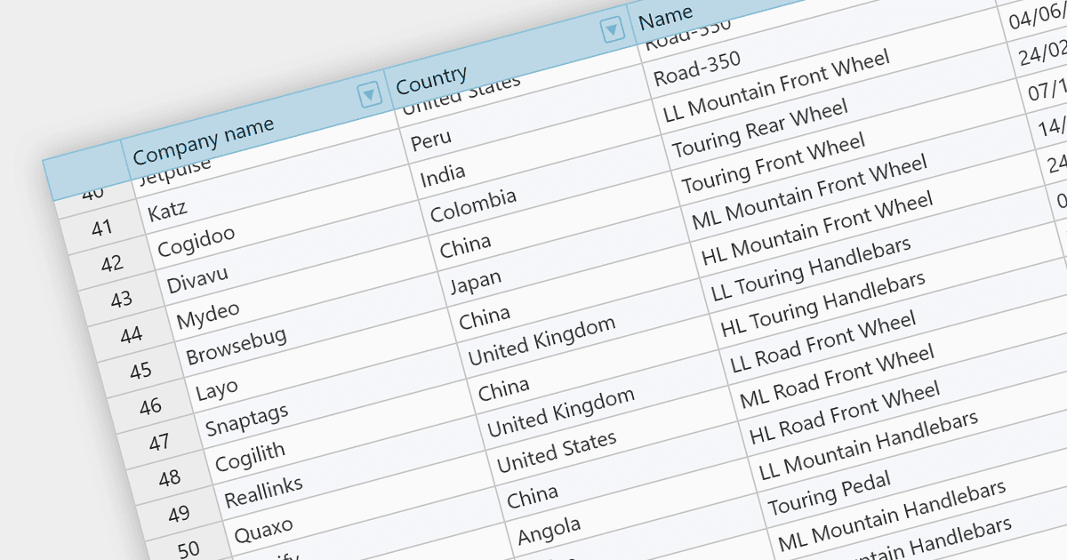 Maintain Context When Scrolling Through Grid Data