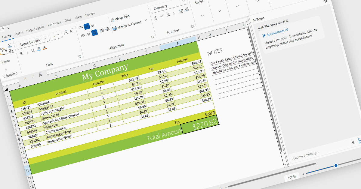 Analyze Spreadsheet Data with AI