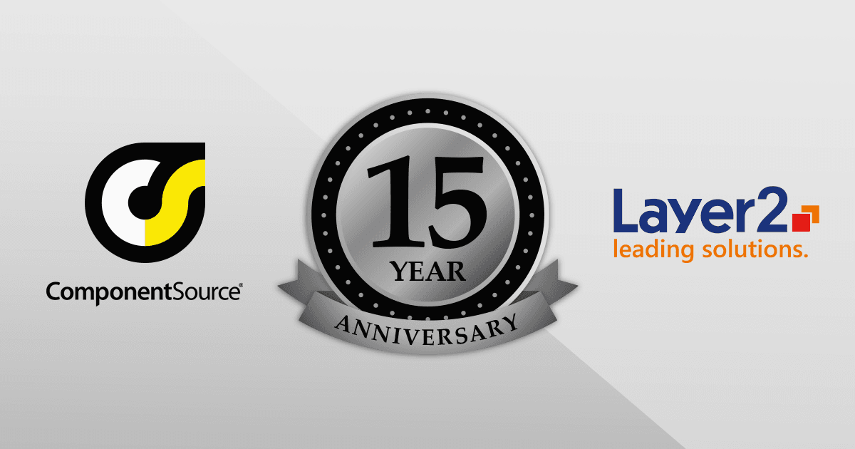 ComponentSource Celebrates 15 Year Partnership with Layer2