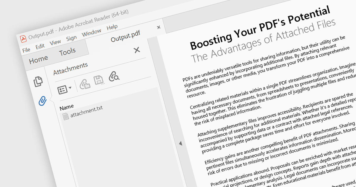 Consolidate External Files into Your PDFs