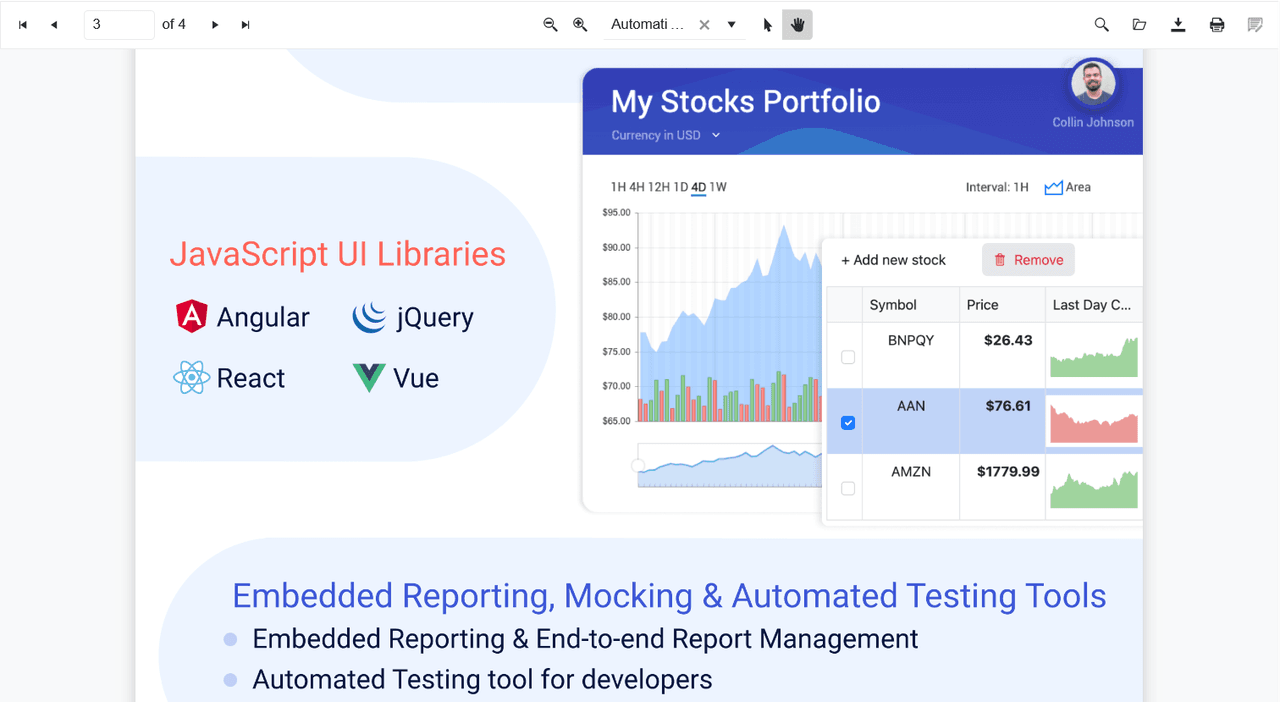 Kendo UI jQuery PDF Viewer 제품 이미지 Kendo UI jQuery PDF Viewer 제품 이미지