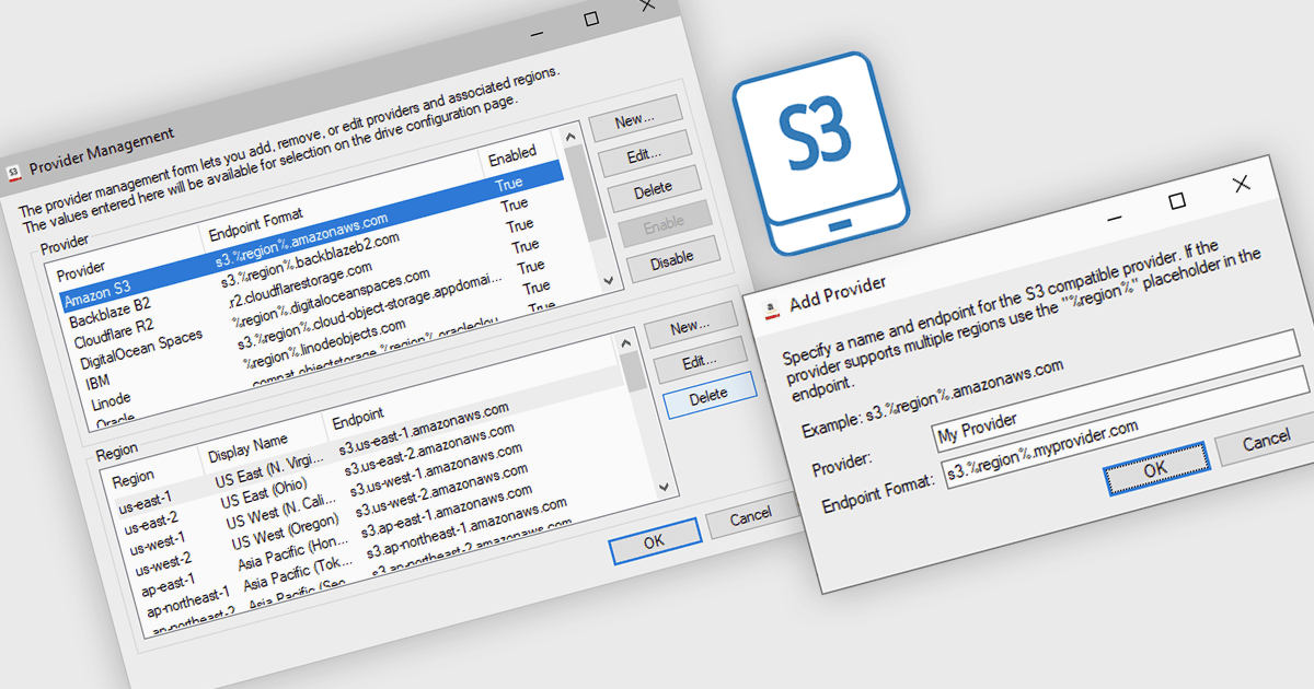 Monta lo storage compatibile con S3 come unità locali