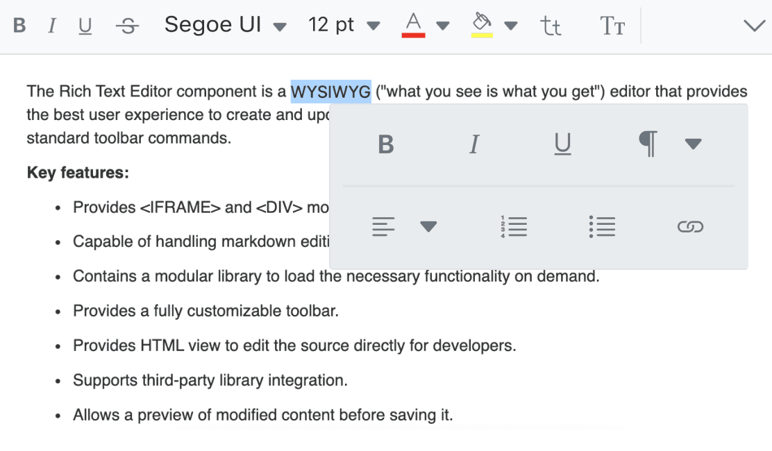 image du produit Syncfusion ASP.NET Core Rich Text Editor