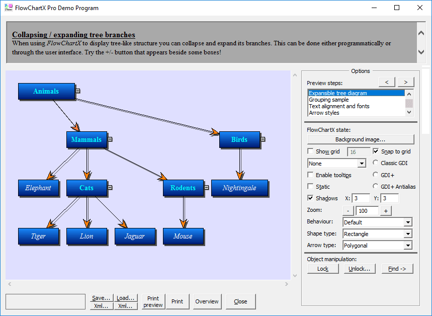 Enrich your application with flowchart / workflow / organizational diagramming.