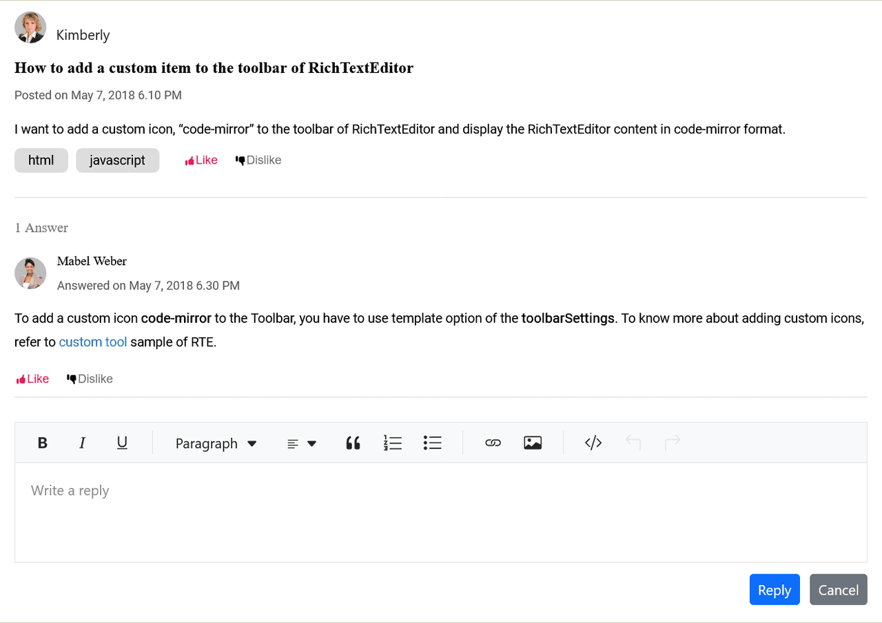 Syncfusion Vue Rich Text Editor 제품 이미지