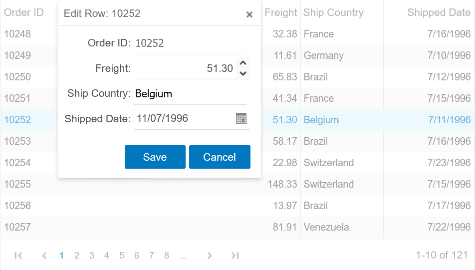 imagem do produto jQWidgets Vue Data Editors