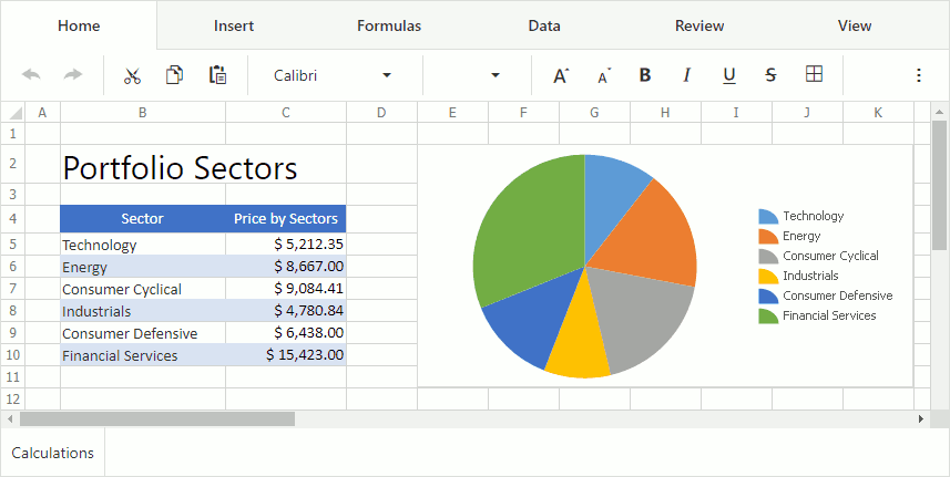 DevExpress ASP.NET Core Spreadsheet product image