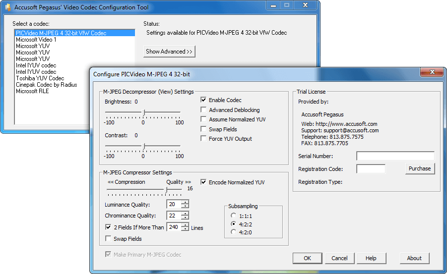 Add M-JPEG support to your applications