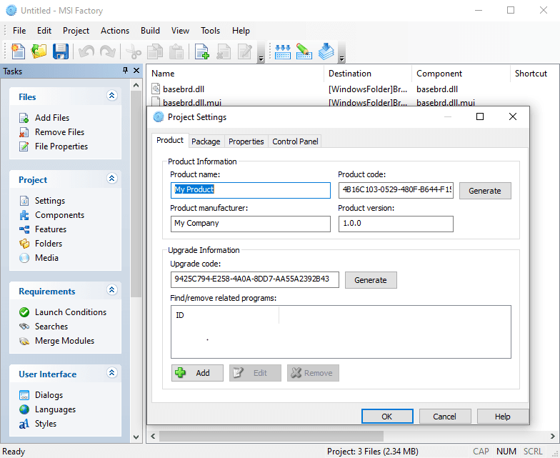 Create 100% pure Microsoft Windows Installer (.MSI) format software installers.