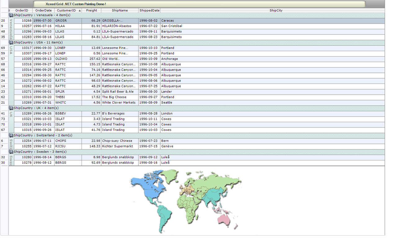 Xceed Grid for WinForms 제품 이미지