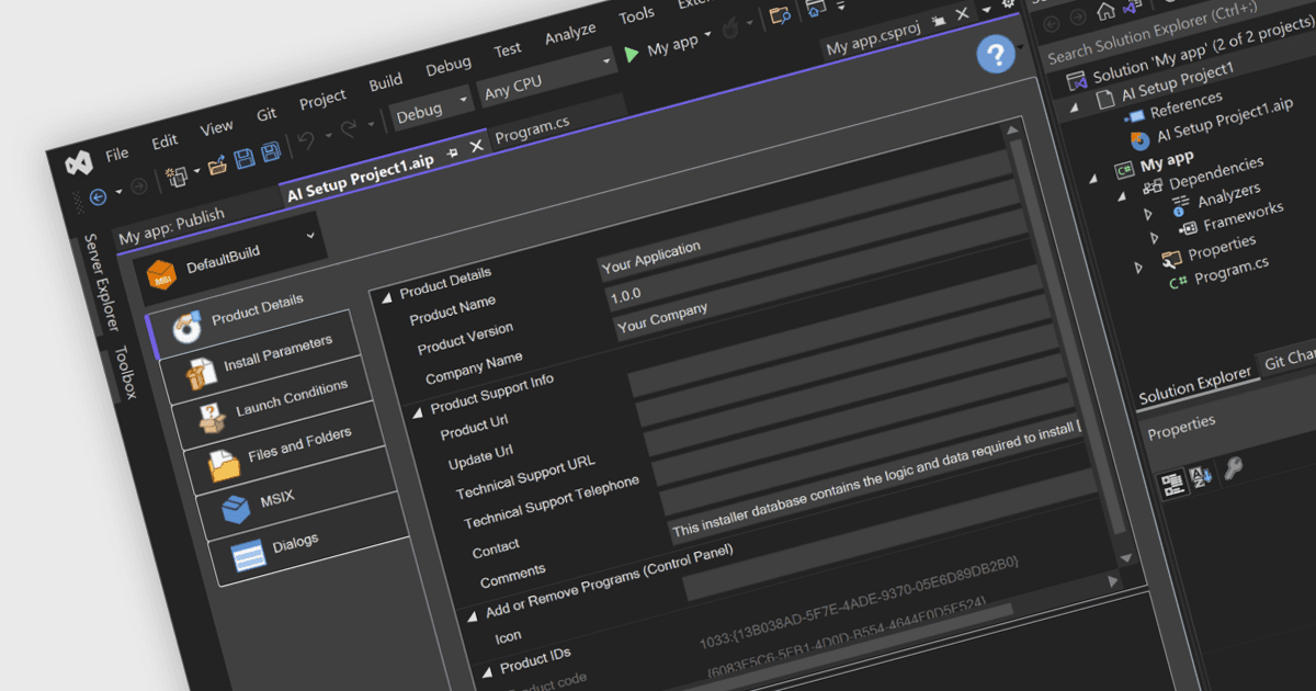 Create Installers Directly from Microsoft Visual Studio