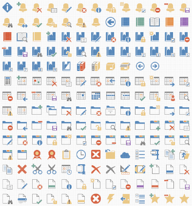 Professionally-designed royalty-free icons for any application or Web site user interface.
