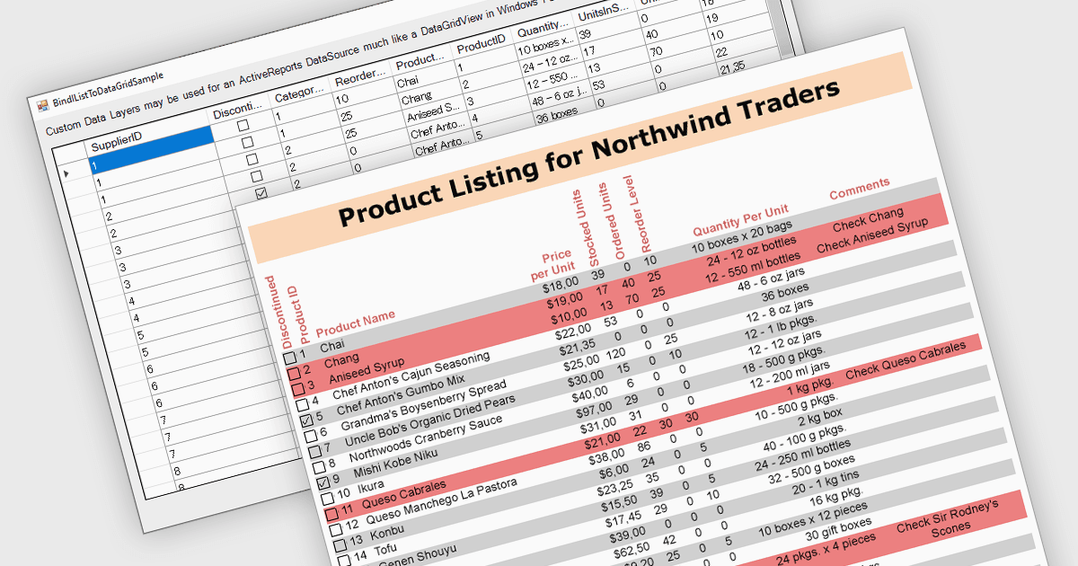 Bind Reports to IList in .NET Apps