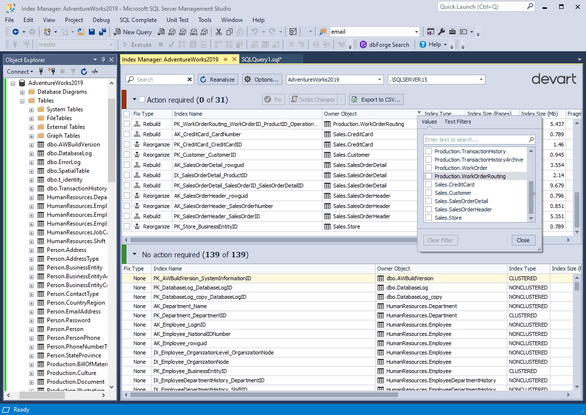 dbForge Index Manager product image