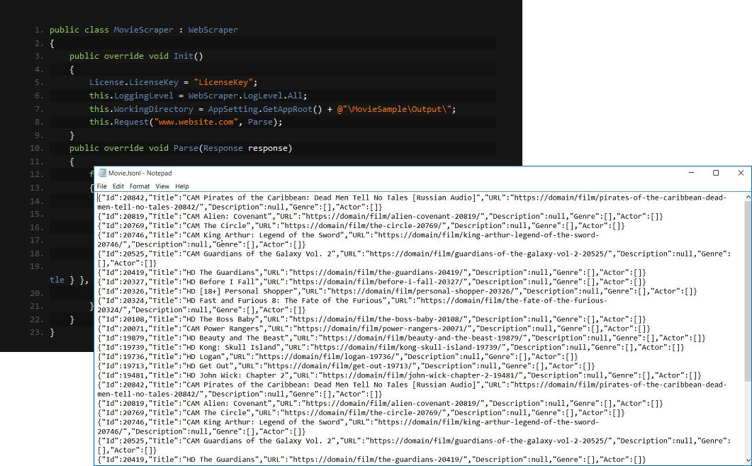 A .NET web scraping library designed for efficiently extracting structured data from websites.