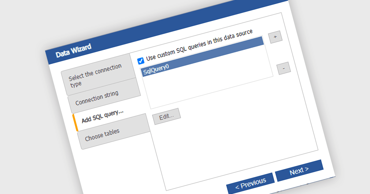 Execute Consultas SQL Personalizadas em seus Relatórios