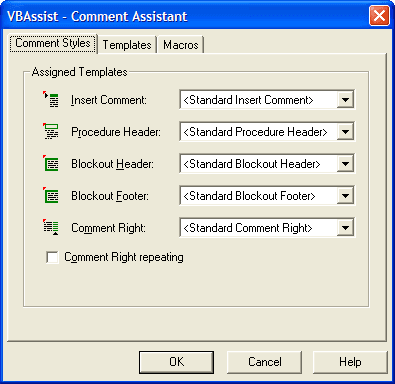 Comment Assistant is a facility that manages frequently used comments and inserts them directly into your code.
