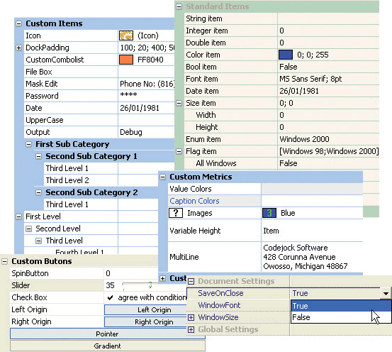 Codejock Property Grid Visual C++ MFC product image