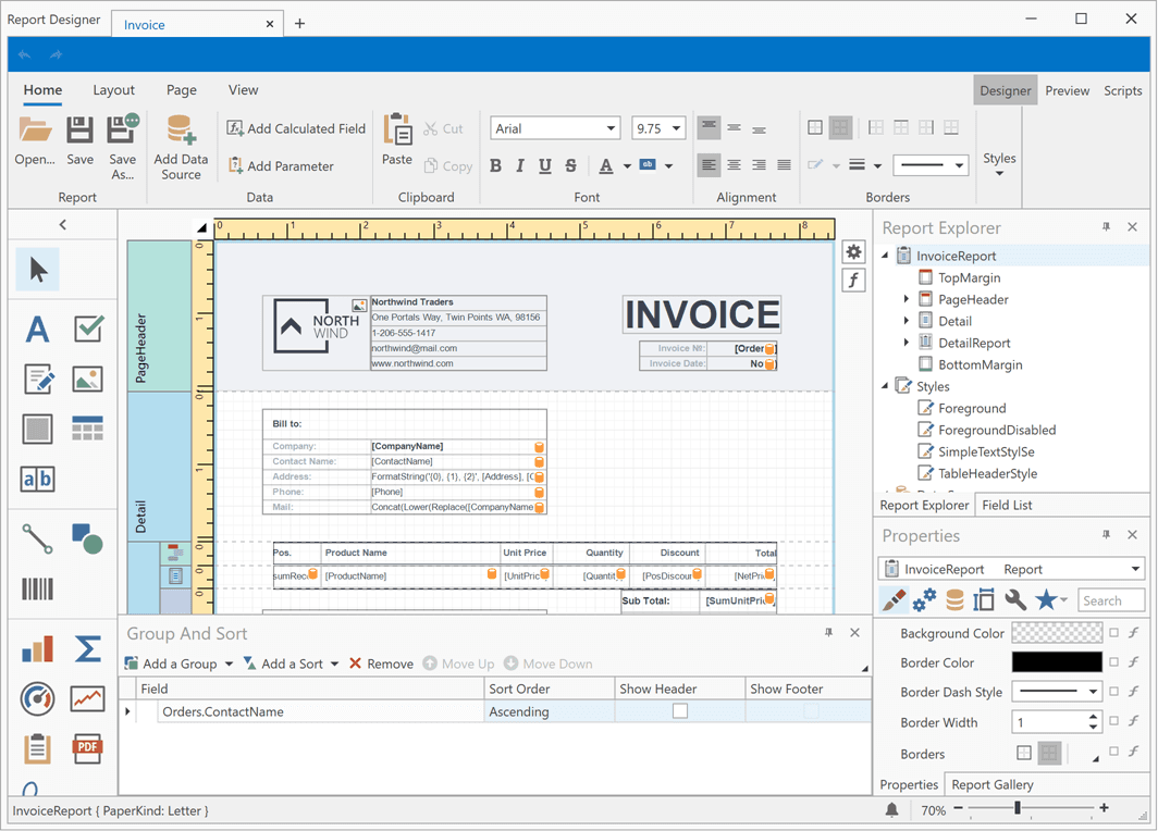 DevExpress WPF End-User Report Designer product image DevExpress WPF End-User Report Designer product image