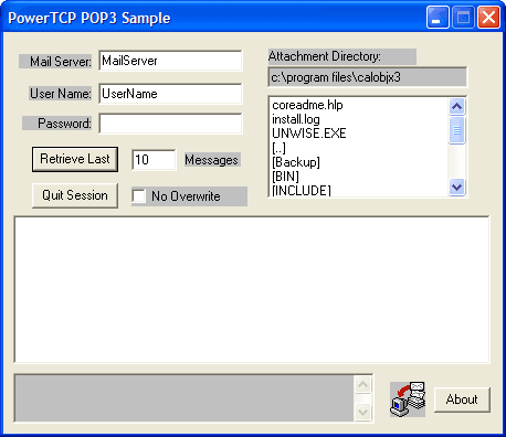 Use POP3 protocol to retrieve email messages from a mail server.