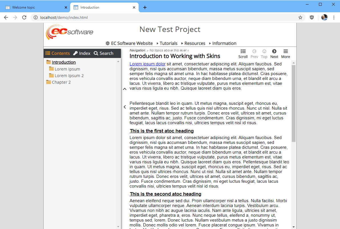Add professionally designed skins to your Help and Manual projects.