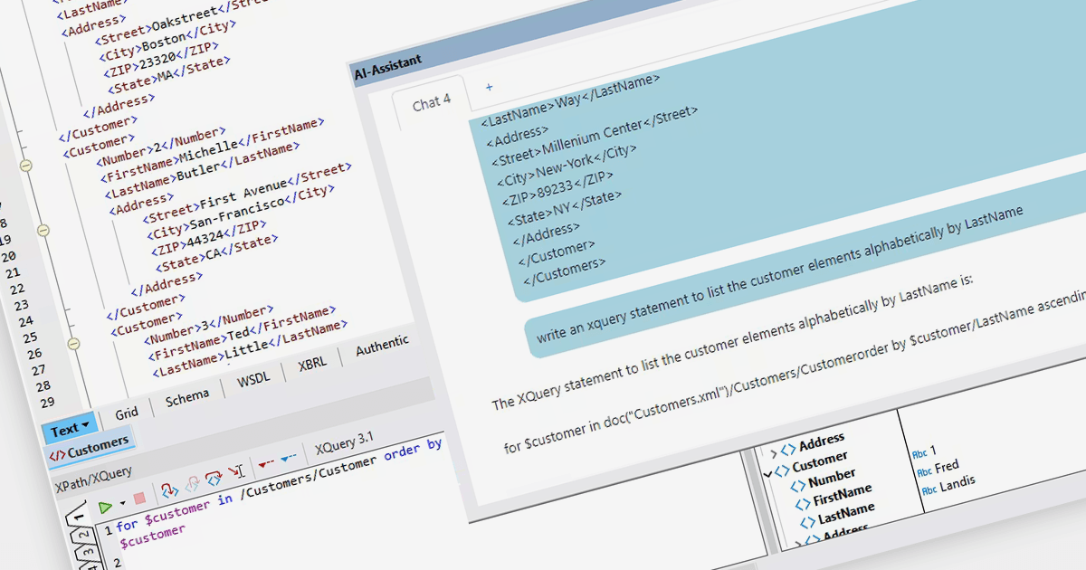 Generate XML or JSON Schemas with AI Assistance