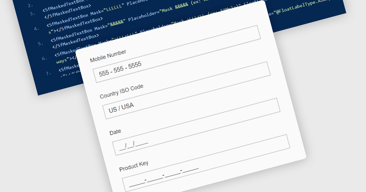 Enforce Structured Input with Masked Editors