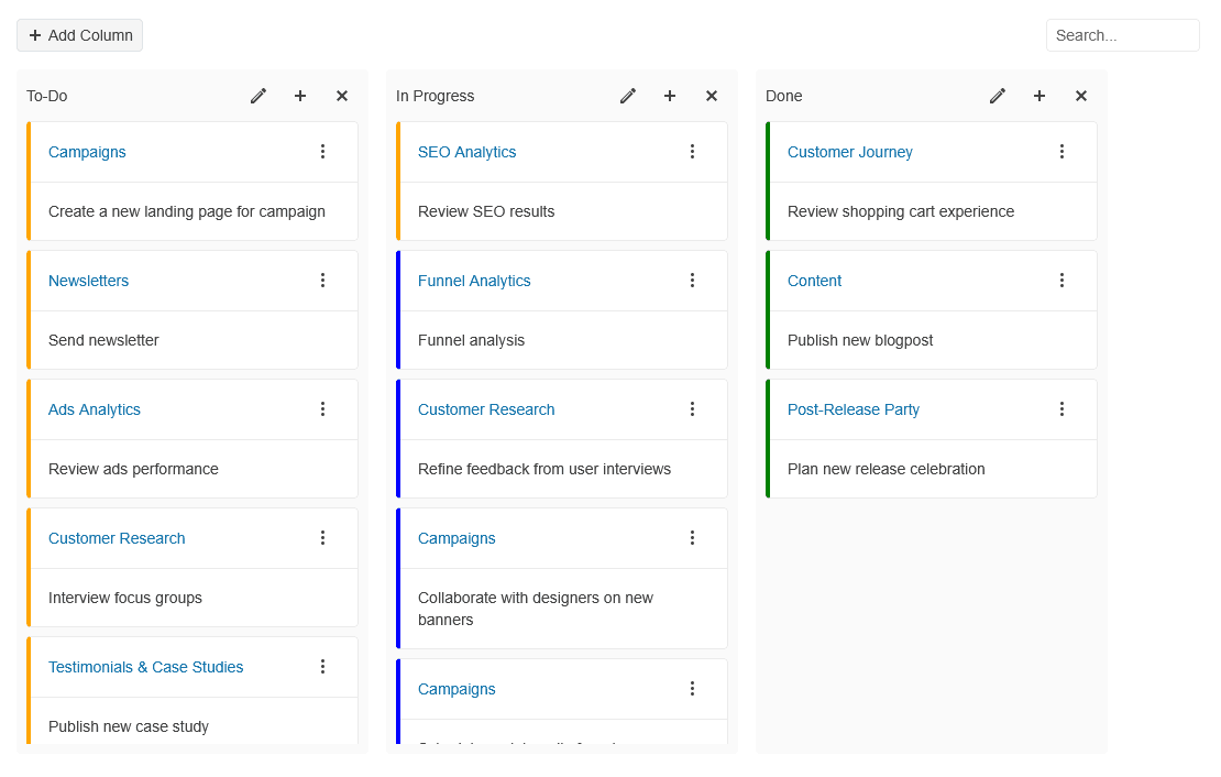 immagine del prodotto KendoReact TaskBoard