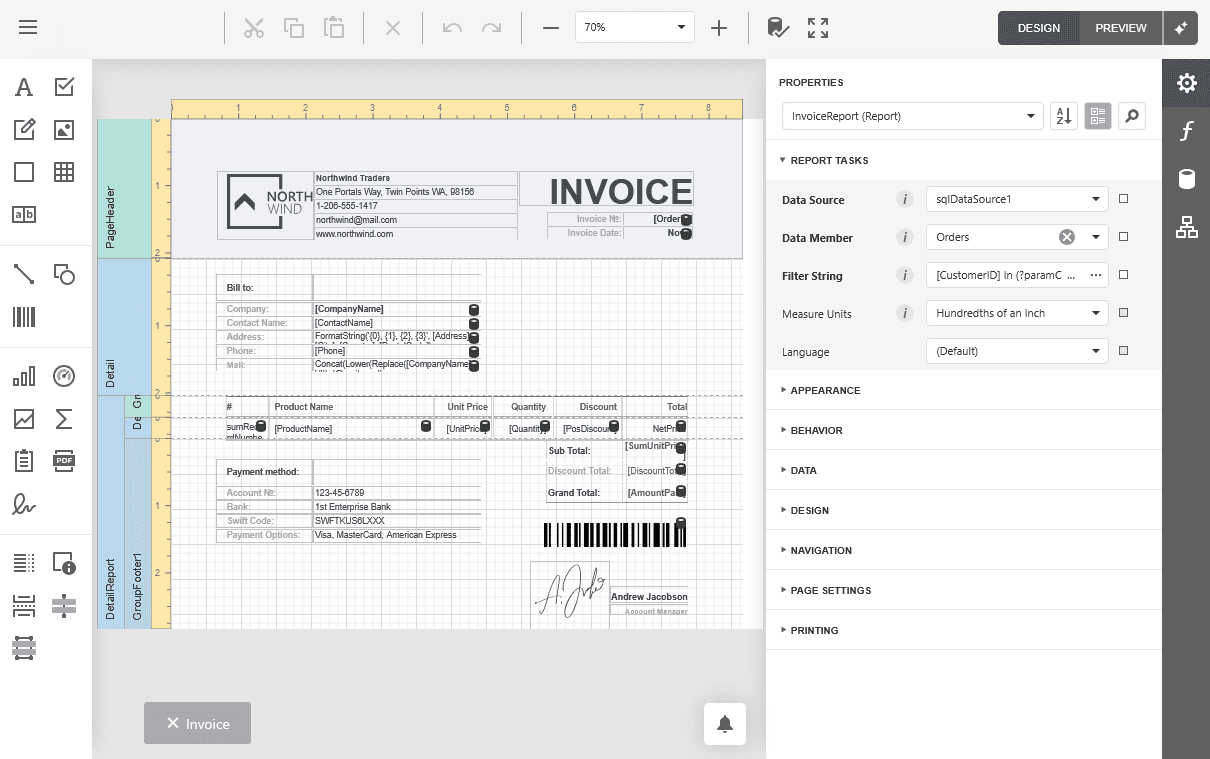 DevExpress Blazor Reports product image