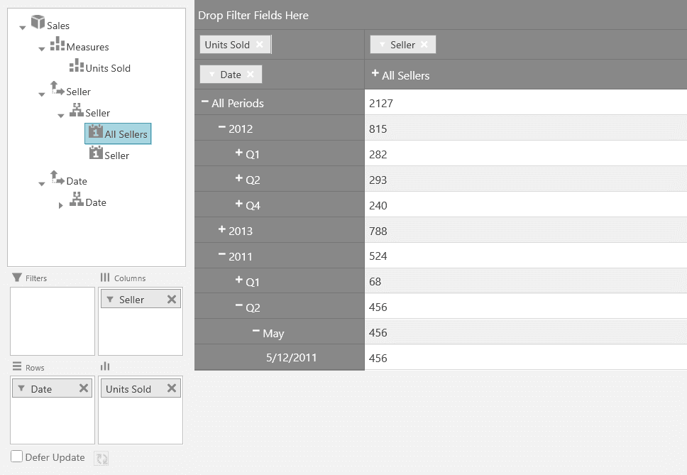 Infragistics Ultimate UI for ASP.NET Core Pivot Data Selector product image