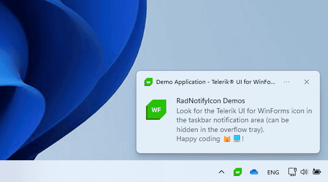 Telerik UI for WinForms UI Notification Controls product image