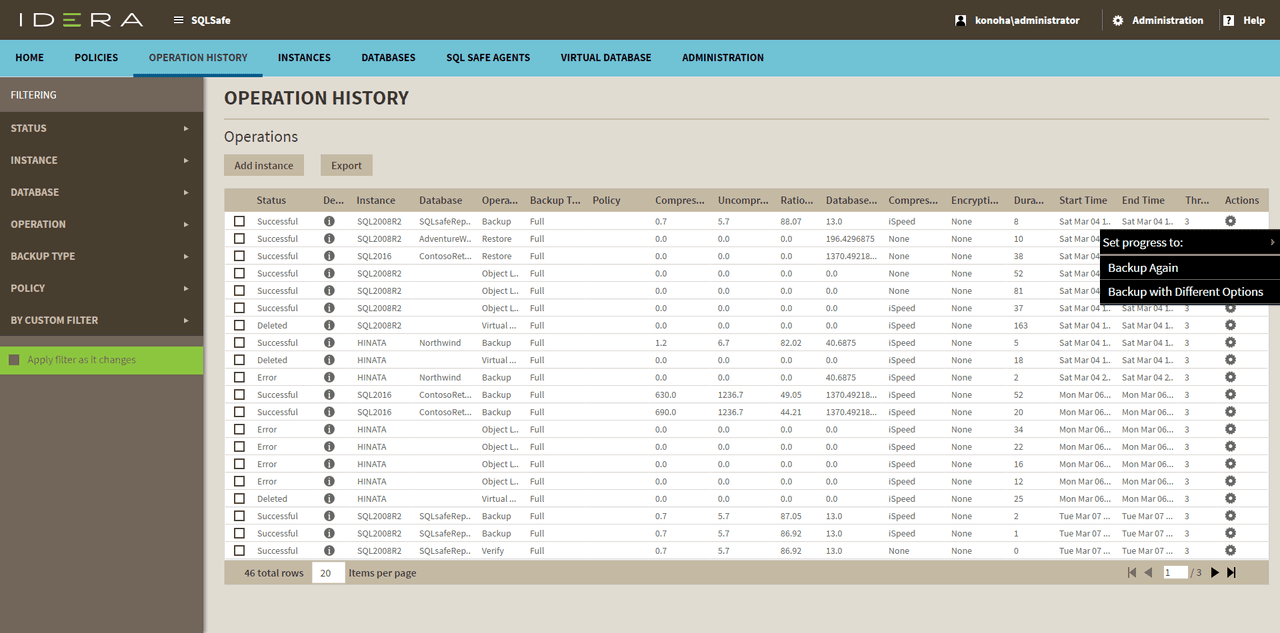 Hands-free backup across your SQL Servers.