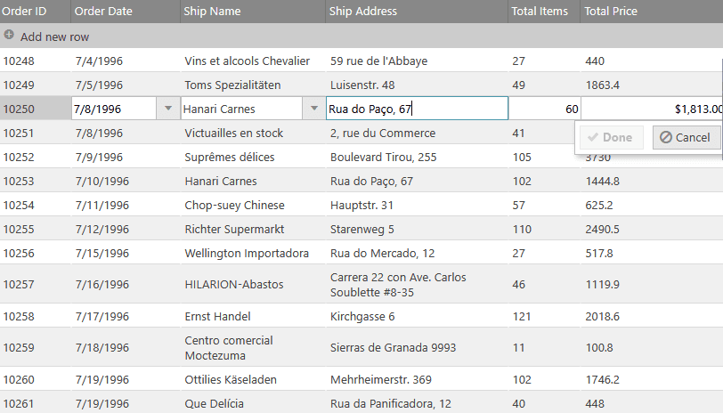 Infragistics Ultimate UI for ASP.NET MVC Data Editors product image