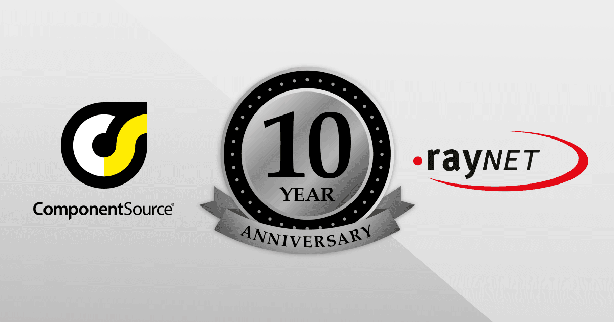 ComponentSource and Raynet Celebrate 10 Years in Partnership