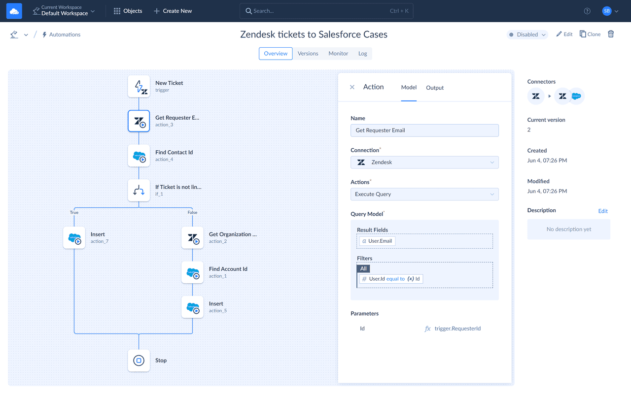 Automate business processes and data flows between cloud apps and databases.